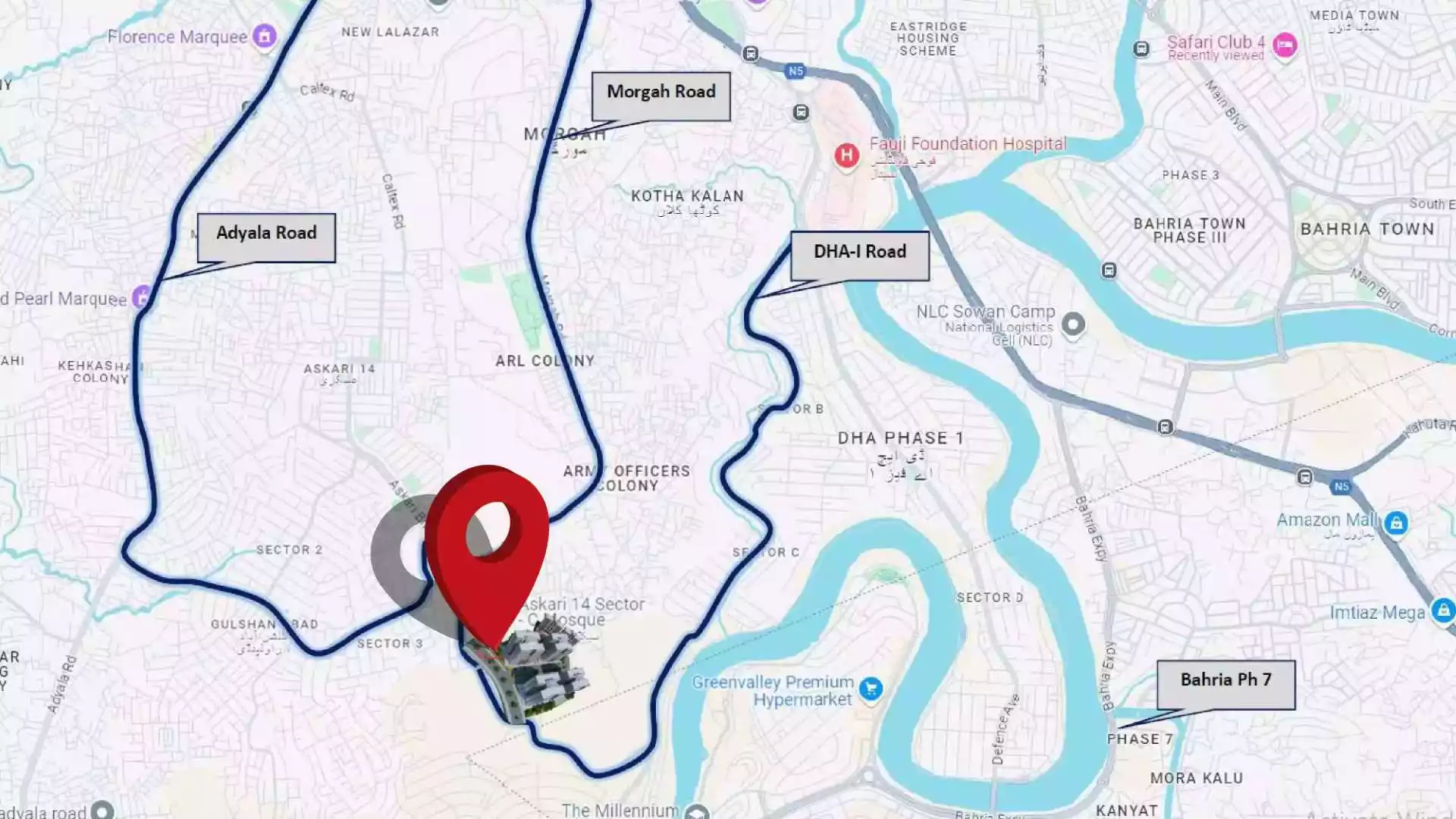 Askari Heights Location